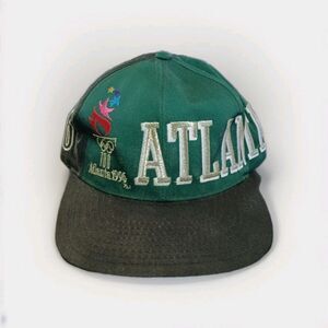 Vintage Atlanta Olympics SnapBack Hat Cap 1996 Logo Team USA Eastport - Green